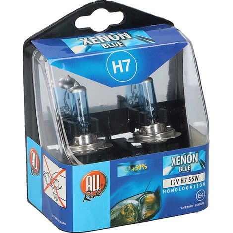 Lot de 2 ampoules de voiture, 12V, H7, xénon, 55W 97893