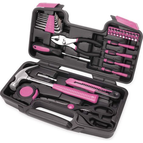 Kit d'outils ménagers 39 pièces – Comprend tous les outils essentiels pour la maison, le garage, le bureau et le dortoir universitaire