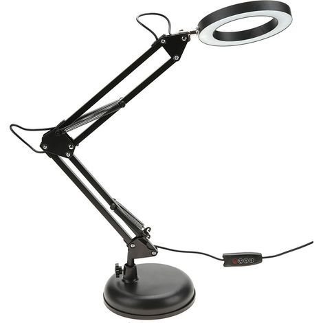 Lampe de bureau pliable soin des yeux, bras articulé flexible, USB rechargeable, 3 modes d'éclairage, pour bureau, studio ou maison, table lumineuse design compact (1/5)