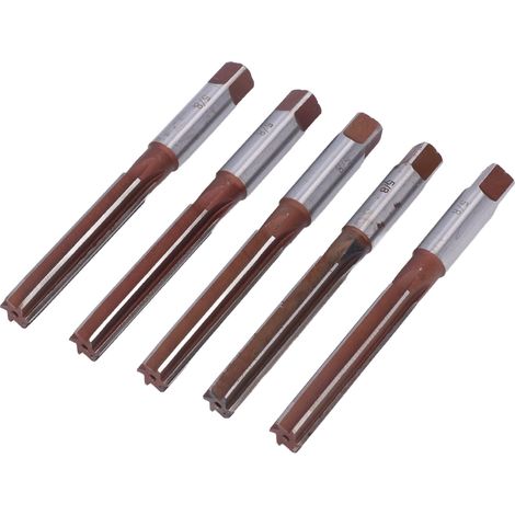 Lot de 5 alésoirs à main en 9SiCr, fraises manuelles 5/8in pour aluminium fonte cuivre bois (1/5)