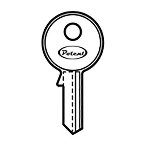 CHIAVE PIATTA POTENT K2715/20 ORIGINALE - OTTONE NICHELATO- 10 pezzi