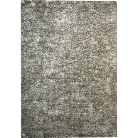 Tappeto moderno Etna 100 in grigio argento e oliva (1/4)