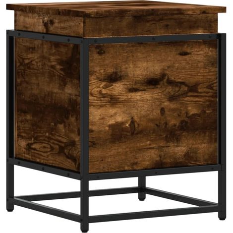 Maison Exclusive - Contenitore con Coperchio Rovere Fumo 40x40x51,5cm Truciolato