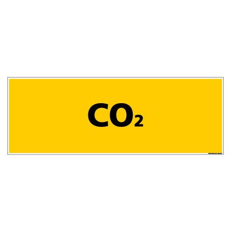 Panneau de Signalisation danger CO2 (C0122) - Adhésif - 210 x 75 mm