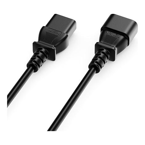 Extension Power Cable IEC C13 to C14 - Black (1/4)