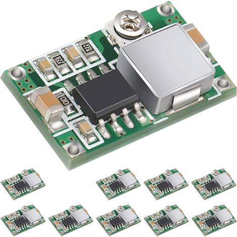 10PCS Mini 360 DC Power Loop Module with Adjustable DC 4.75-23V to 1.0-17V Loop Converter, Ultra-Small 3A Step Drop Voltage Regulator for Aircraft Models