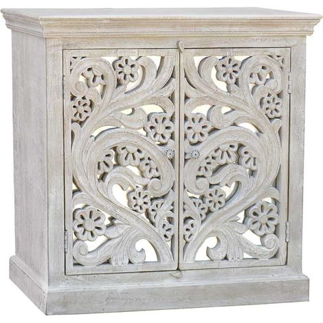 Recibidor de madera blanco 97x40x93 (1/3)