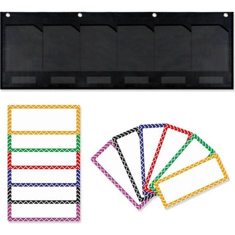 Tableau mural de poche pour devoirs, avec 12 étiquettes, idéal pour les enseignants et les fournitures scolaires et de bureau. (1/5)