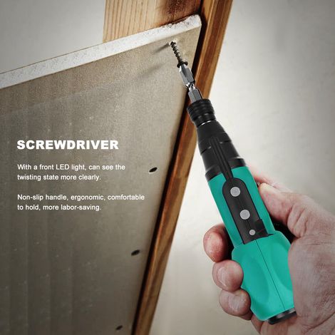 Tournevis électrique magnétique mini portable USB avec foret, kit outillage bricolage pour montage meubles (1/5)