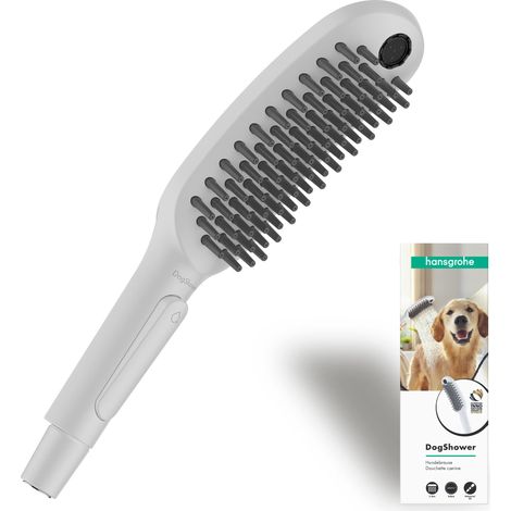 Hansgrohe 26640700 Dogshower Doccetta per Cani 150 3 Tipi di Getto con Ugelli Massaggianti, Bianco Opaco (1/5)
