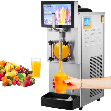 VEVOR 8 L Kommerzielle Slusheis Maschine, Slushgerät mit 1723 L/Std. Slush Slushy Maschine, 1200 W Slush Maker Maschine 54 kg Slush Eismaschine Edelstahl Slushy Maschine 635 × 290 × 860 mm (1/5)