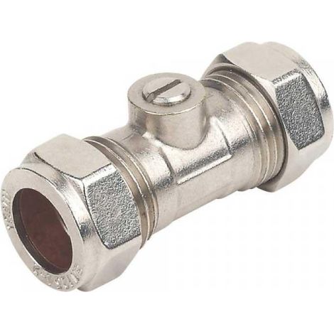 Chromed Isolating Valve 15mm Copper Pipe Copper Fittings