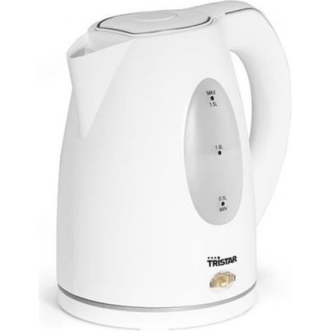 Tristar WK-1324 Bouilloire sans fil, sans BPA, protection contre la surchauffe blanc Contenance: 1.5 l (1/4)