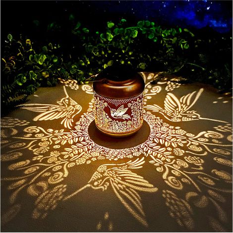 Wasserdichte, hängende Solar-Kolibri-Laterne für Garten und Terrasse, Geschenk für Frauen, Außenbeleuchtung (1/5)