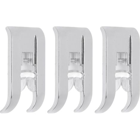 Ensemble de 3 pieds-de-biche zigzag, en acier inoxydable, multifonctionnels, universels, légers, durables, adaptés aux machines à coudre domestiques.