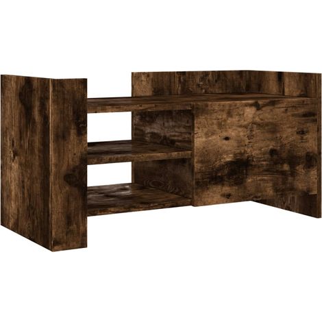 Mobile TV multimediale scaffale per televisione televisore buffet sala da pranzo soggiorno camera da letto rovere affumicato 80 x 35 x 40 cm derivati del legno marrone 020027388