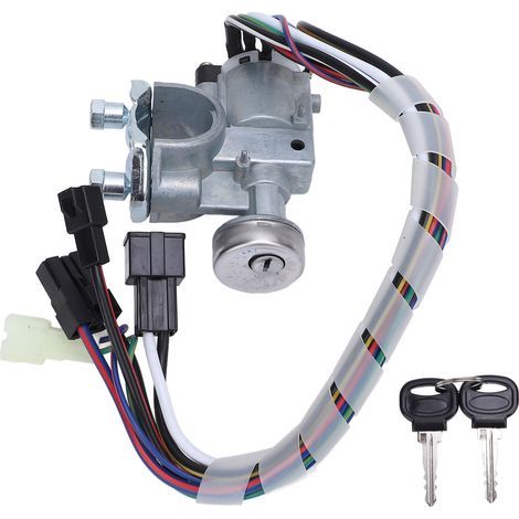 Interrupteur d'allumage côté gauche avec 2 clés, démarrage plus fluide et efficace UB3976290 pour pick-up B2000 B2200 B2600 1986 à 1993. (1/5)