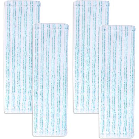 4 Pièces Serpillères de Rechange pour Leifhat Profi XL Micro Duo / Profi XL Cotton Plus 42cm Housse de Rechange en Microfibre pour Balai Nettoyante et Absorbante pour Tous Types de Sol (1/5)