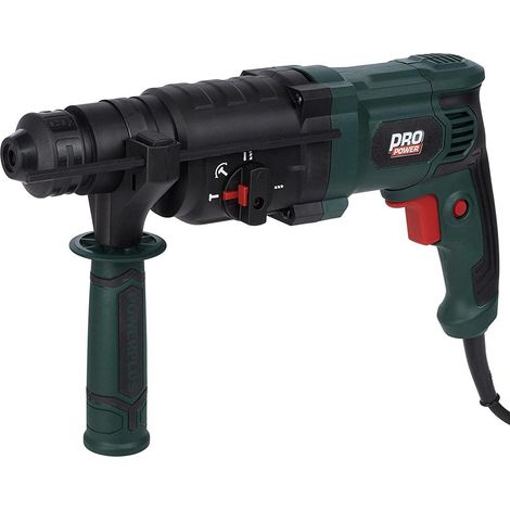 Powerplus Perceuse à Percussion Électrique POWP3010 - 4 en 1 : Perçage, Perçage à Percussion, Burinage et Rotation du Burin, Perceuse Filaire de 800 W et 4 J, SDS plus, 5 Accessoires (1/5)