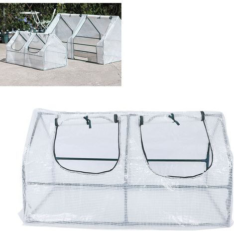 Professionelles, frost- und windfestes Gewächshaus – Stabiler Stahlrahmen und PE-Plane – Abmessungen 120 x 60 x 60 cm – Komplettset mit Montageanleitung (1/5)