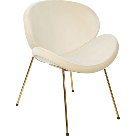 Silla Poliester Metal 63X57X73 Terciopelo Beige (1/5)