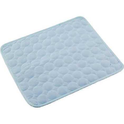 Tapis rafraîchissant pour animaux de compagnie, couverture rafraîchissante pour chiens et chats, bleu clair, taille XL (100-70 cm). (1/3)