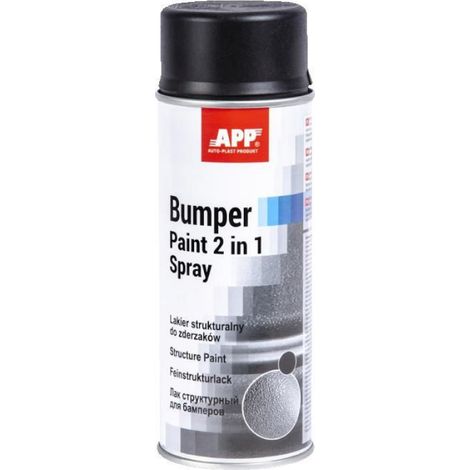 Bombe De Peinture Structurante - Noir - Pour Pare-Chocs Rétroviseurs Plastique Automobile - 400 Ml