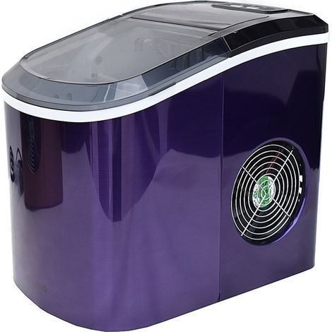 15 kg Eiswürfelmaschine, kleine, mobile, effiziente, lila Maschine
