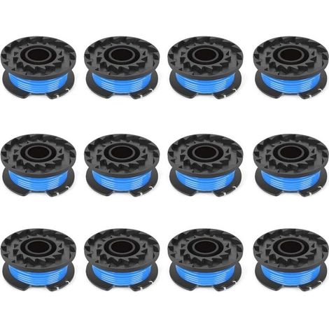 Bobine de remplacement Poweka compatible avec un diamètre de 1.65 mm pour les coupe-bordures 24 V G24LT25 G24LT G24LT28 G24LT30M série 4. 8 m de fil par bobine. 1.65 mm. (10 bobines) (1/5)