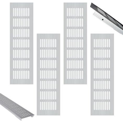 4 Pieces Rectangular Ventilation Grille, Ventilation Grille, Fireplace Ventilation Grille, Aluminum Ventilation Grille, Exterior Ventilation Grille, for Shoe Cabinet, Kitchen, Living Room (1/5)