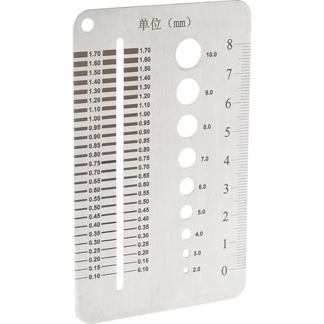 Jauge D'alésage en Acier Inoxydable Robuste Marquages Clairs, Règle Droite pour Mesure Précise de Largeur et Épaisseur, Outil de Mesure Industriel Polyvalent (1/5)