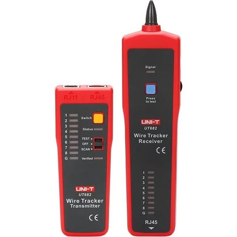 UT682/UT682D Netzwerkkabeltester, Tracker, RJ11, RJ45, Kabelleitungsfinder, LAN-Tester, Handheld-Kabeltesttool für Netzwerke (UT682)