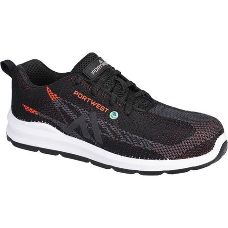 Calzado de seguridad con puntera de composite Eco PORTWEST FC06 39 Negro/Rojo