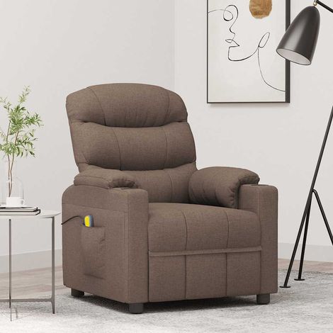 Massagesessel Taupe Stoff (1/5)