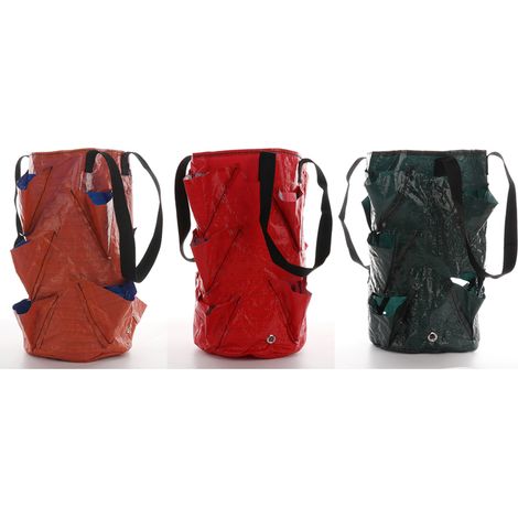 Emballage d'un sac de plantation de fraises en plastique PE, volume 3 gallons (environ 11,4 litres), adapté aux fraises, légumes, fleurs et oranges. (1/5)