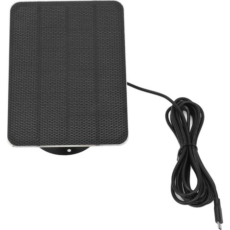 Panneau solaire 5W, support mural avec fixation et câble de charge pour téléphone de 3 m, système d'alimentation solaire pour caméra de sécurité domestique (1/5)
