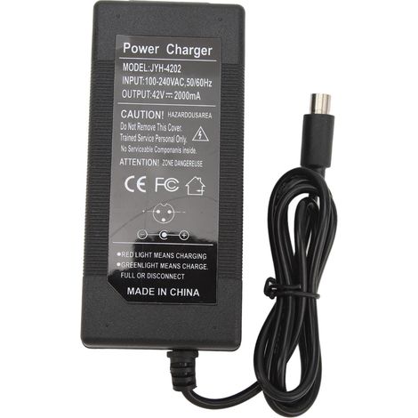 Chargeur Secteur 42V 2A pour Scooter Électrique Xiaomi M365 PRO2, Ninebot ES2/ES4, Adaptateur EU 100‑240V (1/5)