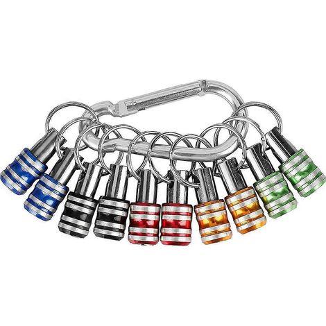 Lot de 10 adaptateurs porte-embouts de tournevis à tige hexagonale de 1/4 pouce (5 couleurs) (1/5)