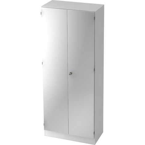 bümö office Garderobenschrank   Weiß/Silber
