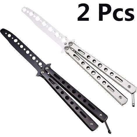 Peigne d'entraînement pour couteau papillon à lame non affûtée en 2 parties (1/4)