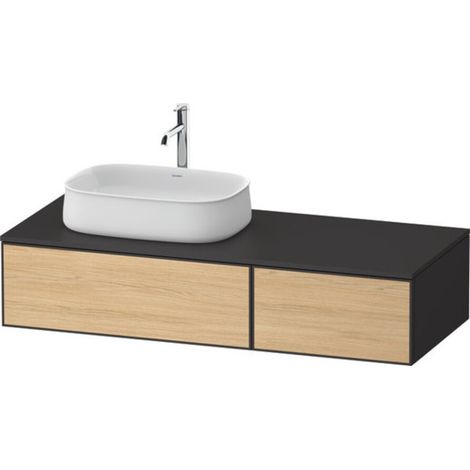 Duravit Zencha Konsolenwaschtischunterbau, 1300x550mm, 2 Auszüge, (1/2)