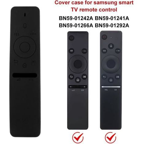 Housse De Protection - Silicone - Pour Télécommande TV Samsung - Protection Antichoc 3 Mètres - Couverture Complète 360° - Noir - 1 Pièce (1/4)