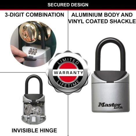 Boîte a Clé sécurisée Format XS avec Anse - MASTER LOCK 5406EURD (1/4)