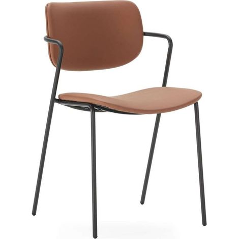 Pack de 2 sillas md-Maite tapizado teja, 79cm(alto) 49cm(ancho) 55cm(largo) (1/5)