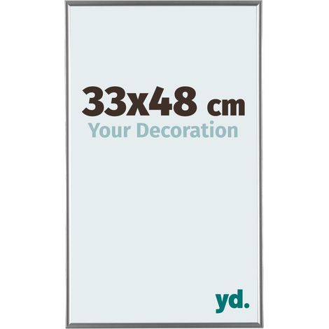 yd. - Cadre photo 33x48 - Argent Brillant - Plastique - Evry