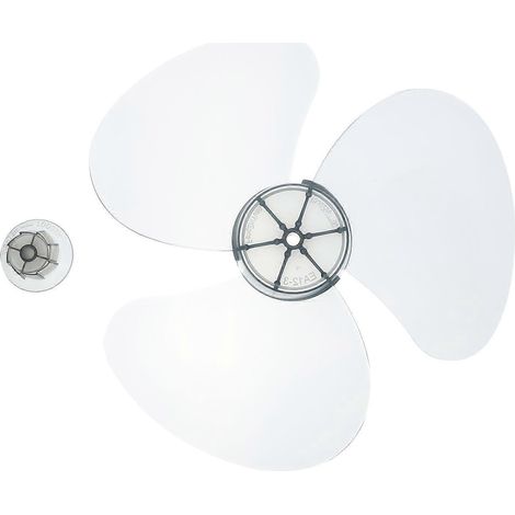 Ventilateurs de table de 30 cm (12 pouces) avec pales en plastique, ventilateur à hélice en plastique, ventilateur de plafond en plastique, pales de ventilateur électrique-27X27X3CM-Transparent Grey (1/3)