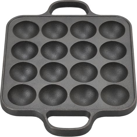 16-Hole Cast Iron Takoyaki Pan (1/5)