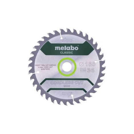 Sega circolare a batteria Metabo HW CT 165x20x36z per taglio legno classico (1/2)