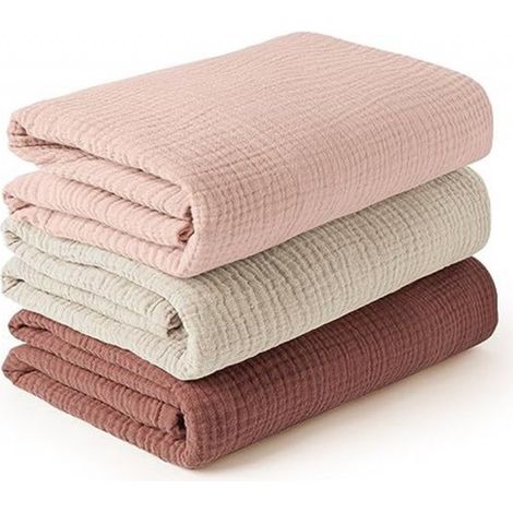 Couvertures d'emmaillotage en coton pour bébé, 100 x 100 cm, lot de 3. Absorbantes et respirantes, elles conviennent à la peau sensible des nouveau-nés, filles et garçons. Lot de 9. (1/4)