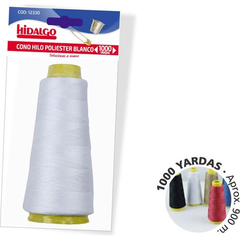 Polyester-Spulenrolle 1000 Yd Weiß Hidalgo